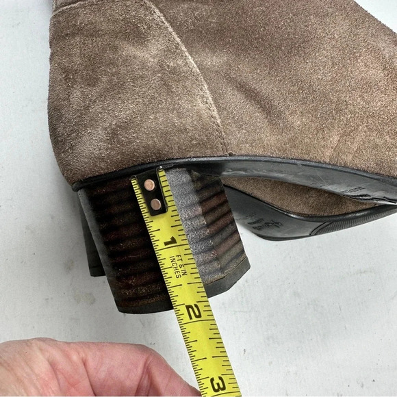Homers Taupe Suede Leather Double Zip Booties  US‎ 7 1/2 EU 37 1/2 Spain Artisan - Picture 16 of 16